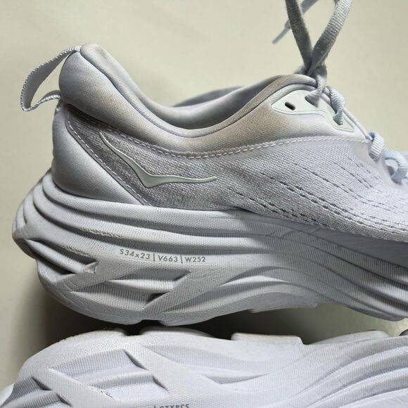 HOKA W Bondi 8 White Sneakers 10.5B - Picture 6 of 13